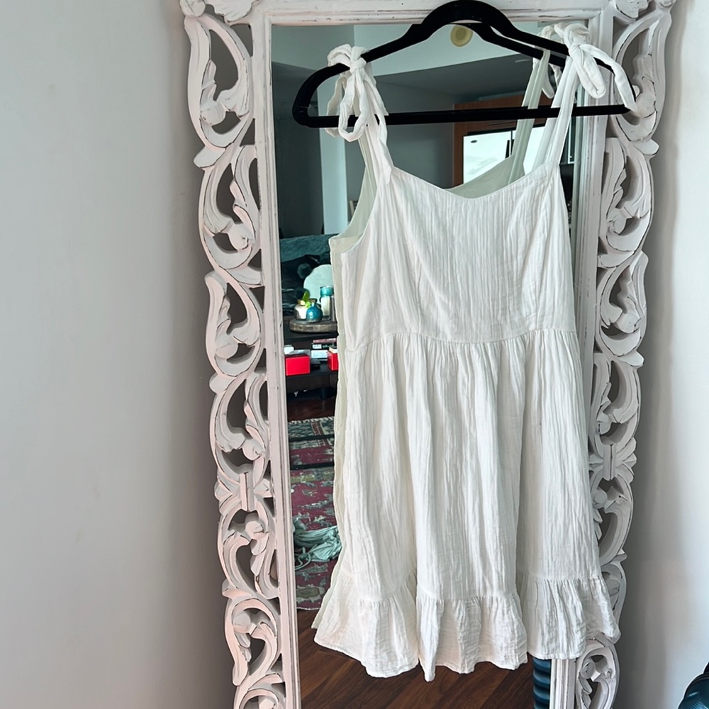 Old Navy White Tie Strap Dress